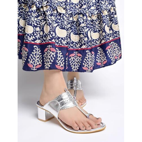 Shoetopia Girls Kh-5555 Silver Heeled Sandal - 6 Uk (Girls-Kh-5555-Silver)
