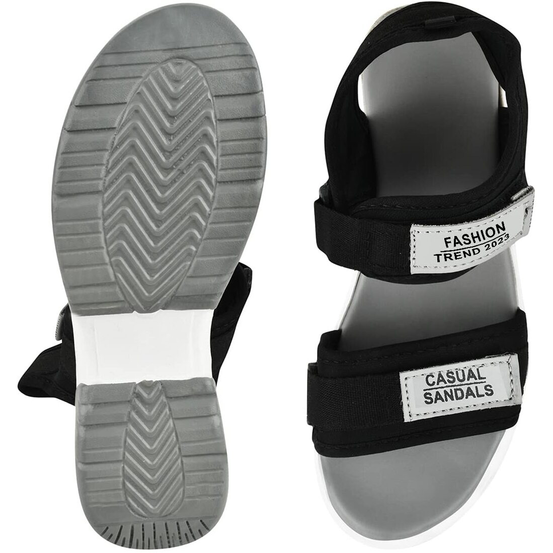 Shoetopia Lightweight Comfortable & Trendy Flatforms Grey Sandals For Women & Girls /Uk7