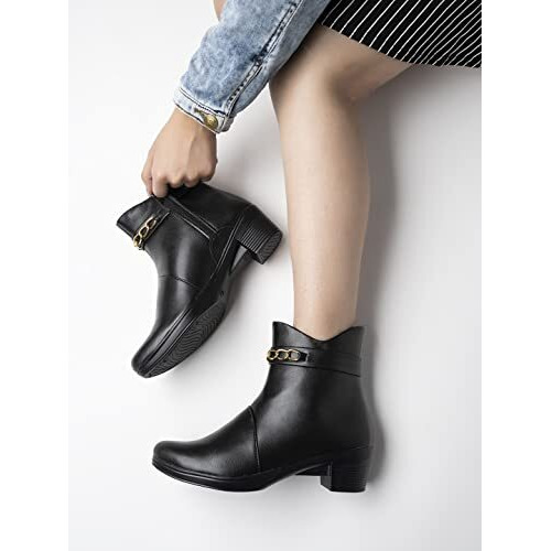 Shoetopia Women's Flat Boots, 6 Uk, Black