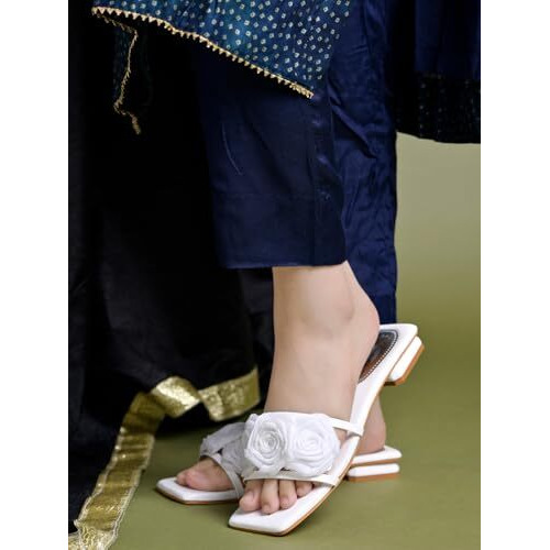 Shoetopia Stylish Casual White Flats For Women /Eu40