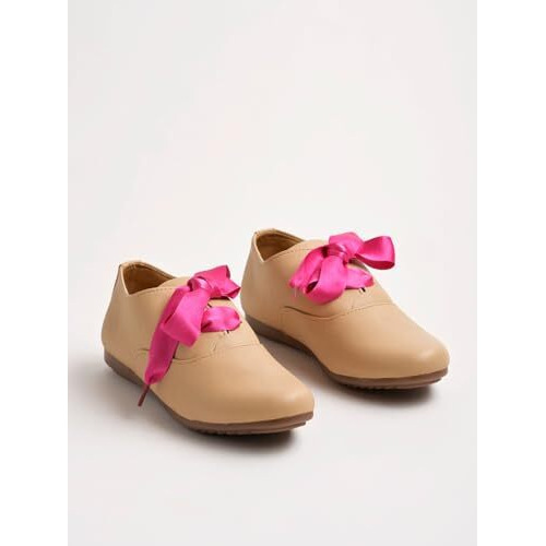 Shoetopia Girls Priya Beige Dress Shoe - 7 Uk (Girls-Priya-Beige)