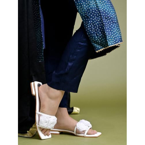 Shoetopia Stylish Casual White Flats For Women /Eu42