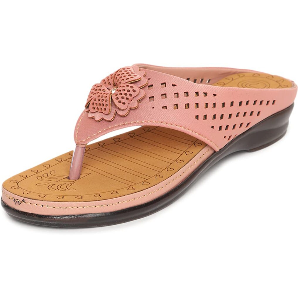 Ortho Joy Women's Doctor Orthopedic Soft Slippers -Light Pink