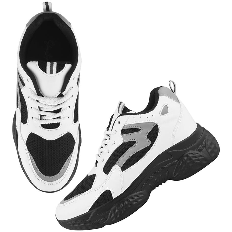 Shoetopia Smart Casual White Sneakers For Women & Girls /Eu40