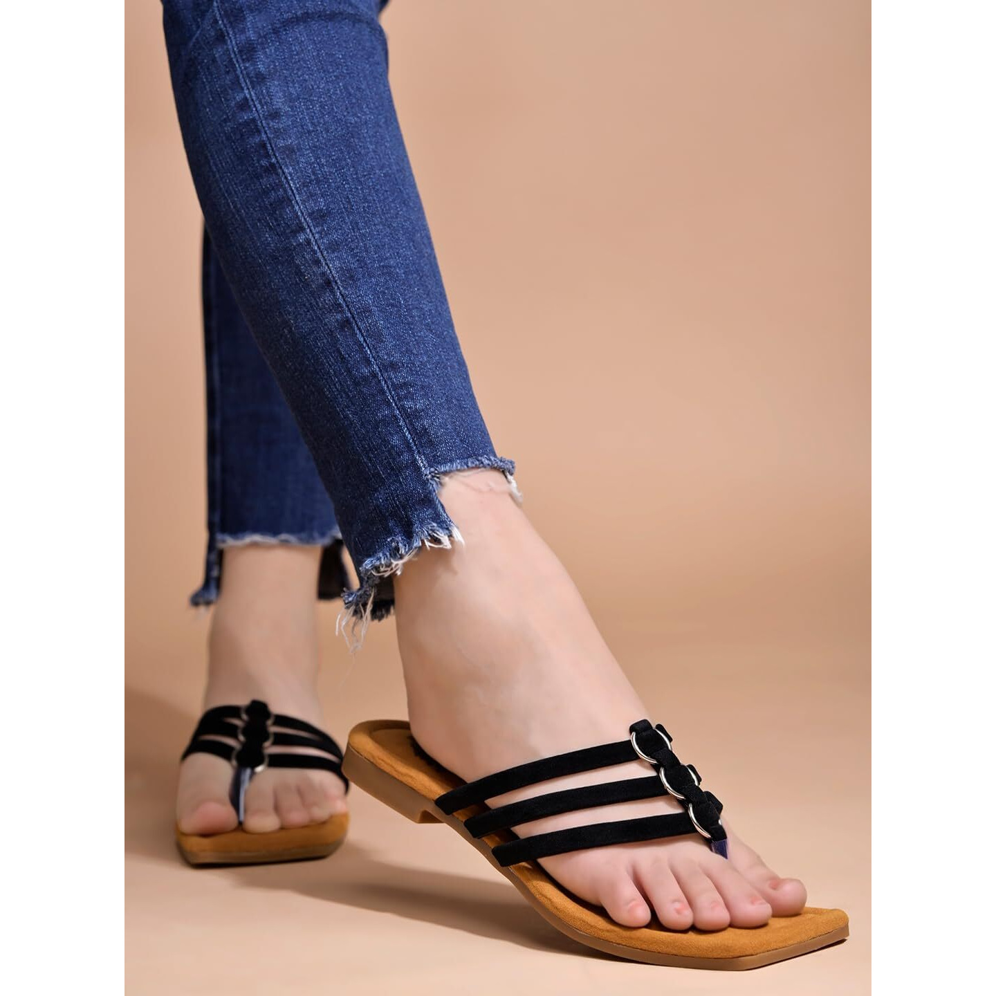 Shoetopia Stylish Solid Black Flats For Women /Eu41