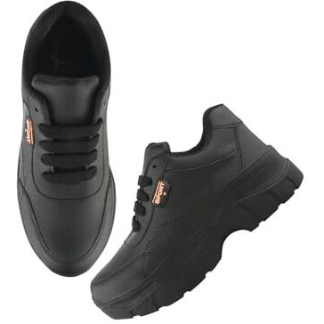 Shoetopia Women's Flat Sneakers Black