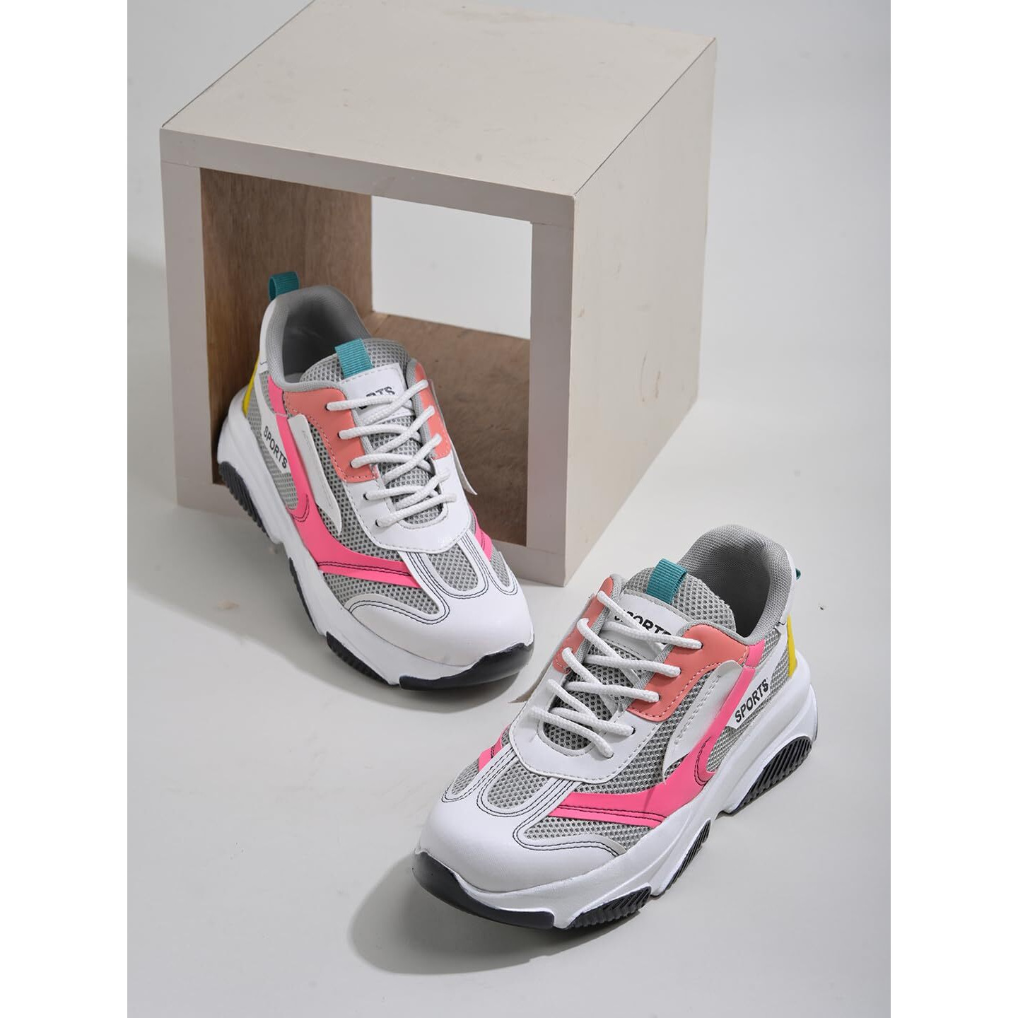 Shoetopia Smart Casual White Sneakers For Women-Eu37