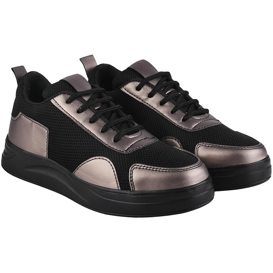 Shoetopia Women's Slip-On Sneakers Grey