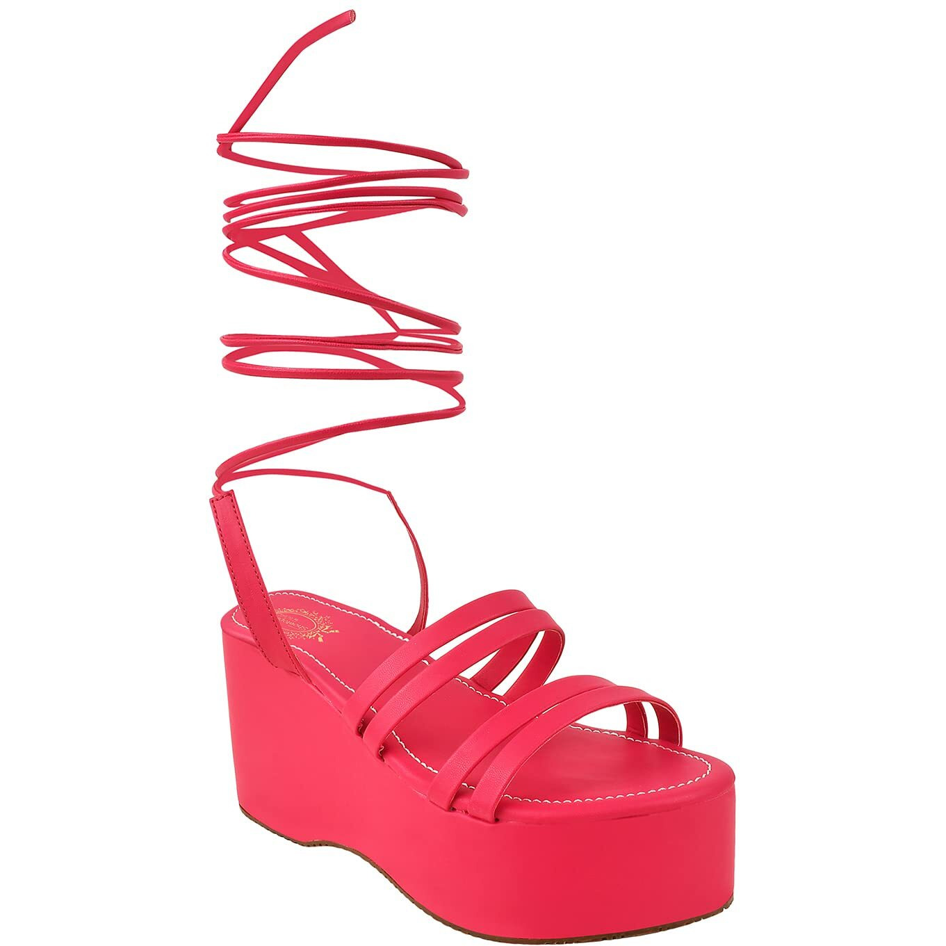 Shoetopia Retro Style Pink Platform Heels For Women & Girls /Uk6