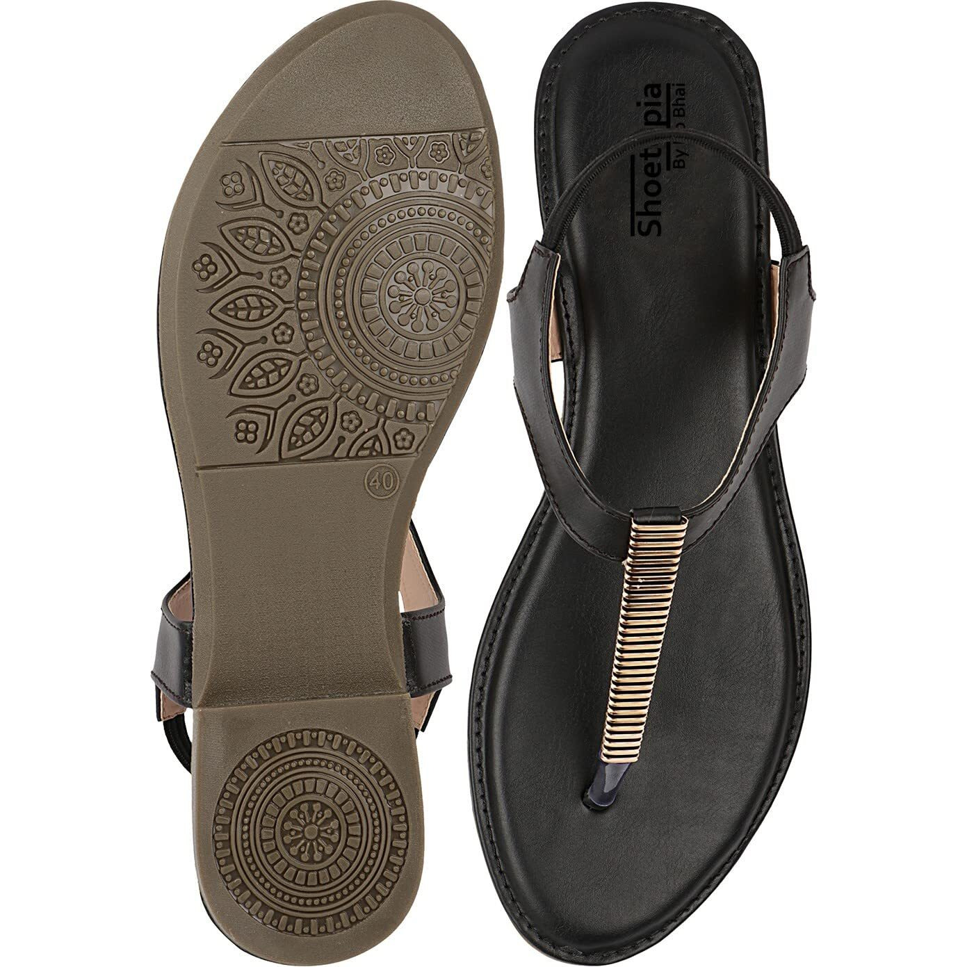 Shoetopia Girls Black Stylish Trending Flats