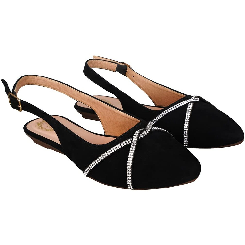 Shoetopia Girls Belly-1720 Black Flat Sandal - 5 Uk (Girls-Belly-1720-Black)