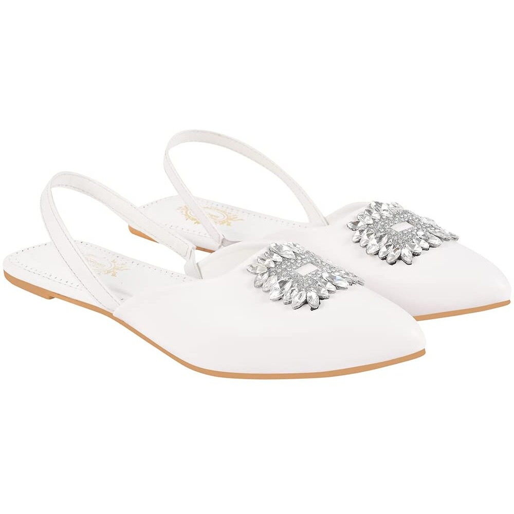 Shoetopia Girls Bantu-891 White Flat Sandal - 7 Uk (Girls-Bantu-891-White)