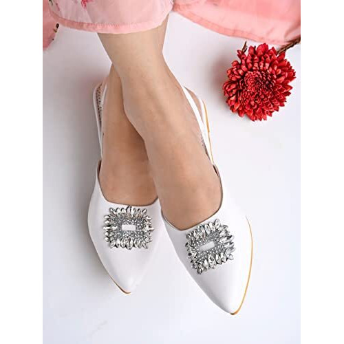 Shoetopia Girls Bantu-891 White Flat Sandal - 7 Uk (Girls-Bantu-891-White)