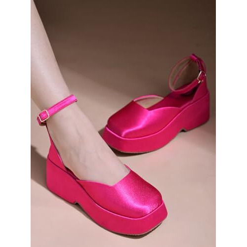Shoetopia Stylish Pink Chic Pumps For Women & Girls /Eu37