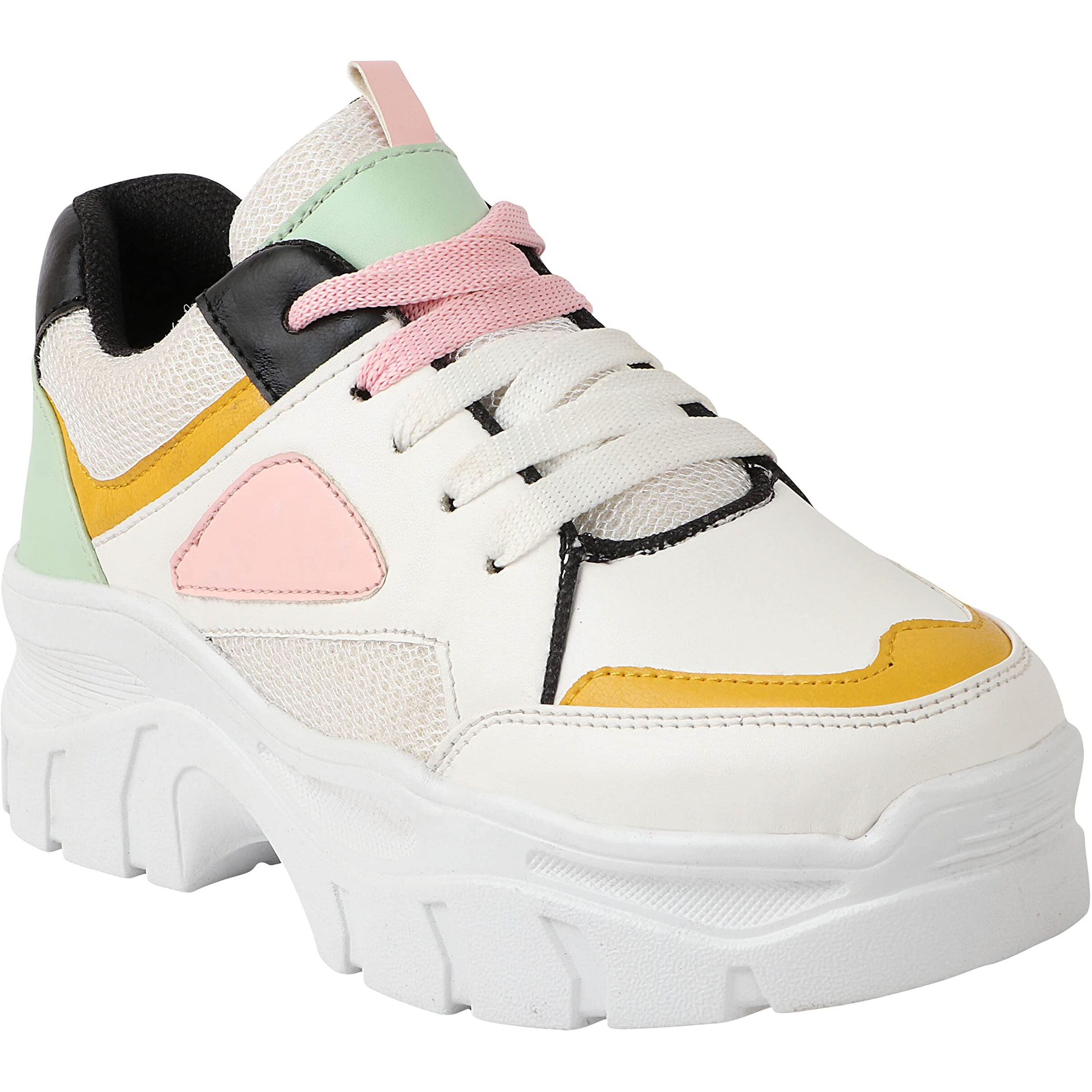 Shoetopia Women And Girls White Sports Walking Shoes