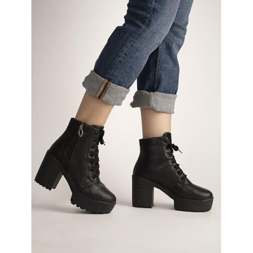 Shoetopia Girls Bt-Paris Black Ankle Boot - 6 Uk (Girls-Bt-Paris-Black)