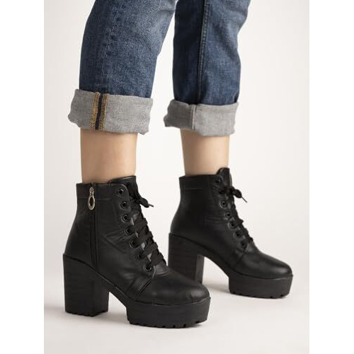 Shoetopia Girls Bt-Paris Black Ankle Boot - 6 Uk (Girls-Bt-Paris-Black)