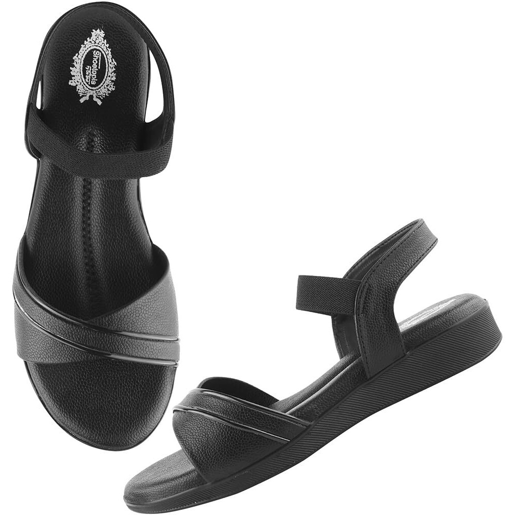 Shoetopia Women's Snd-6161 Black Heeled Sandal-6 Kids Uk (Snd-6161-Black)-Eu39