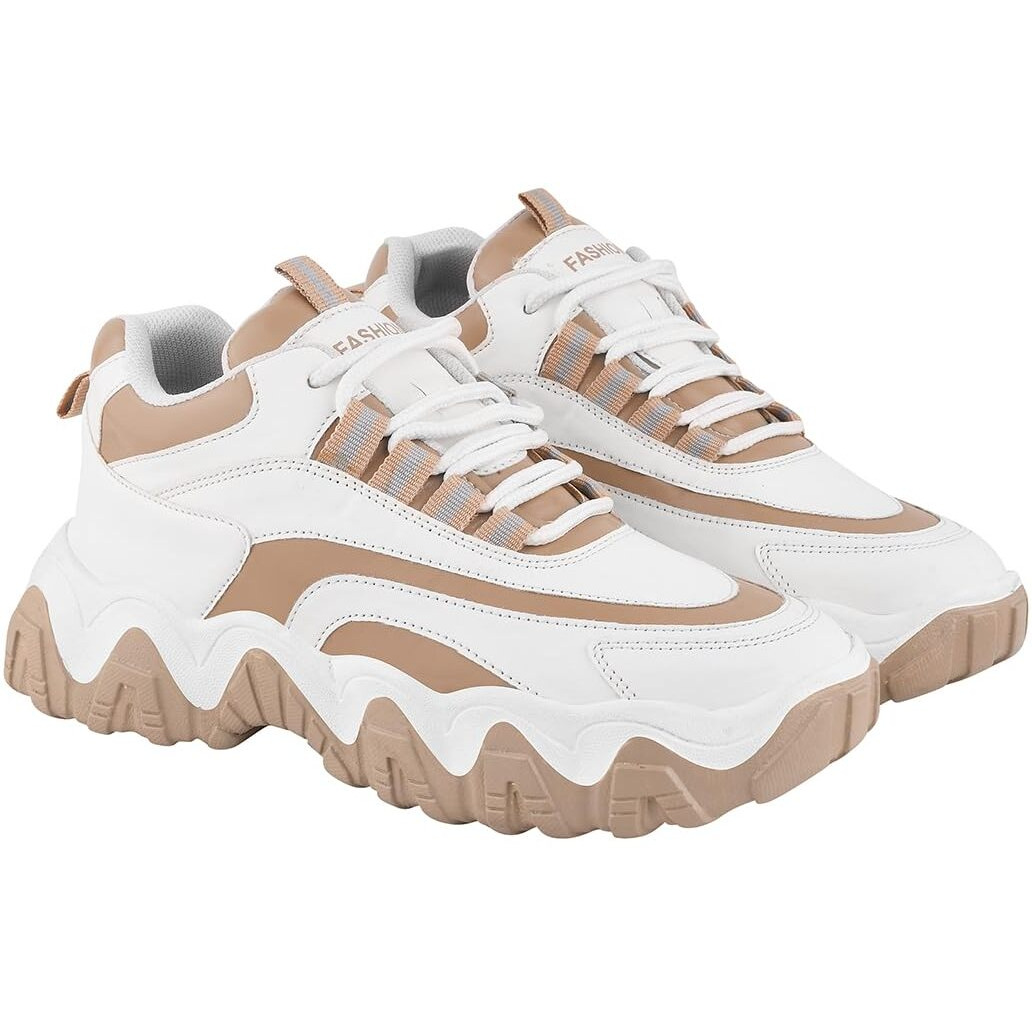 Shoetopia Casual Sports Shoe Sneakers Casuals For Women & Girls /Eu37 Tan