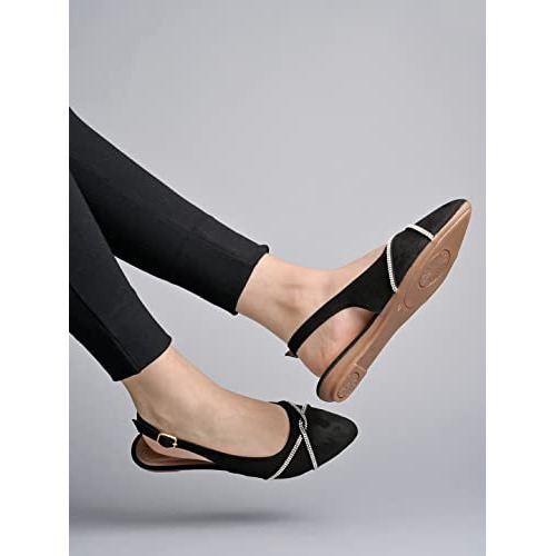 Shoetopia Girls Belly-1720 Black Flat Sandal - 4 Uk (Girls-Belly-1720-Black)
