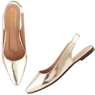 Shoetopia Women's Block Heel Ballet Flats