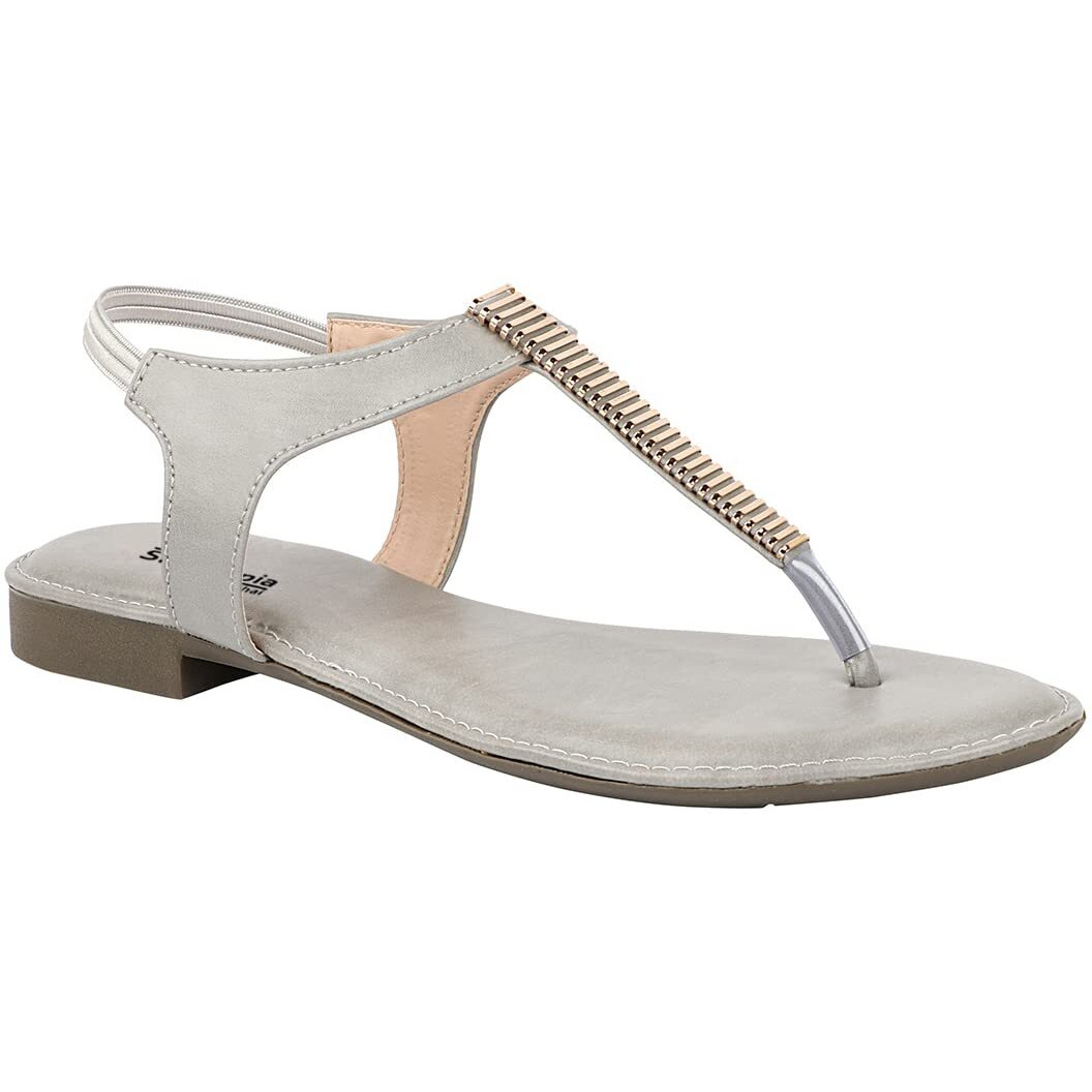 Shoetopia Girls Girls-Snd-200 Grey Flat Sandal - 7 Uk (Girls-Snd-200-Grey)