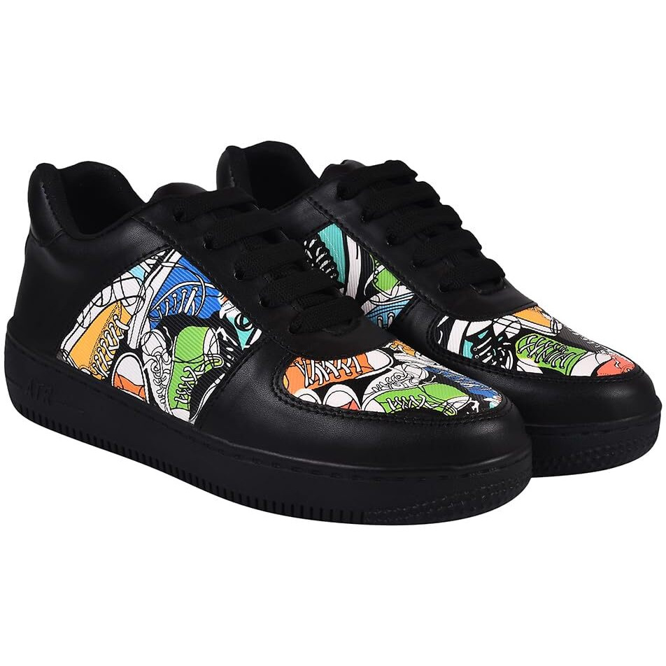 Shoetopia Women's Slip-On Sneakers Black