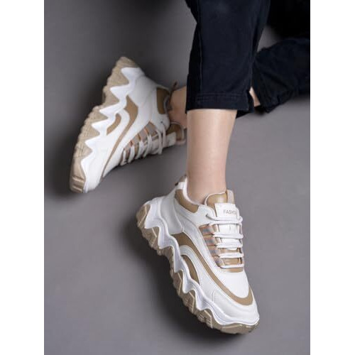 Shoetopia Casual Sports Shoe Sneakers Casuals For Women & Girls /Eu38 Tan