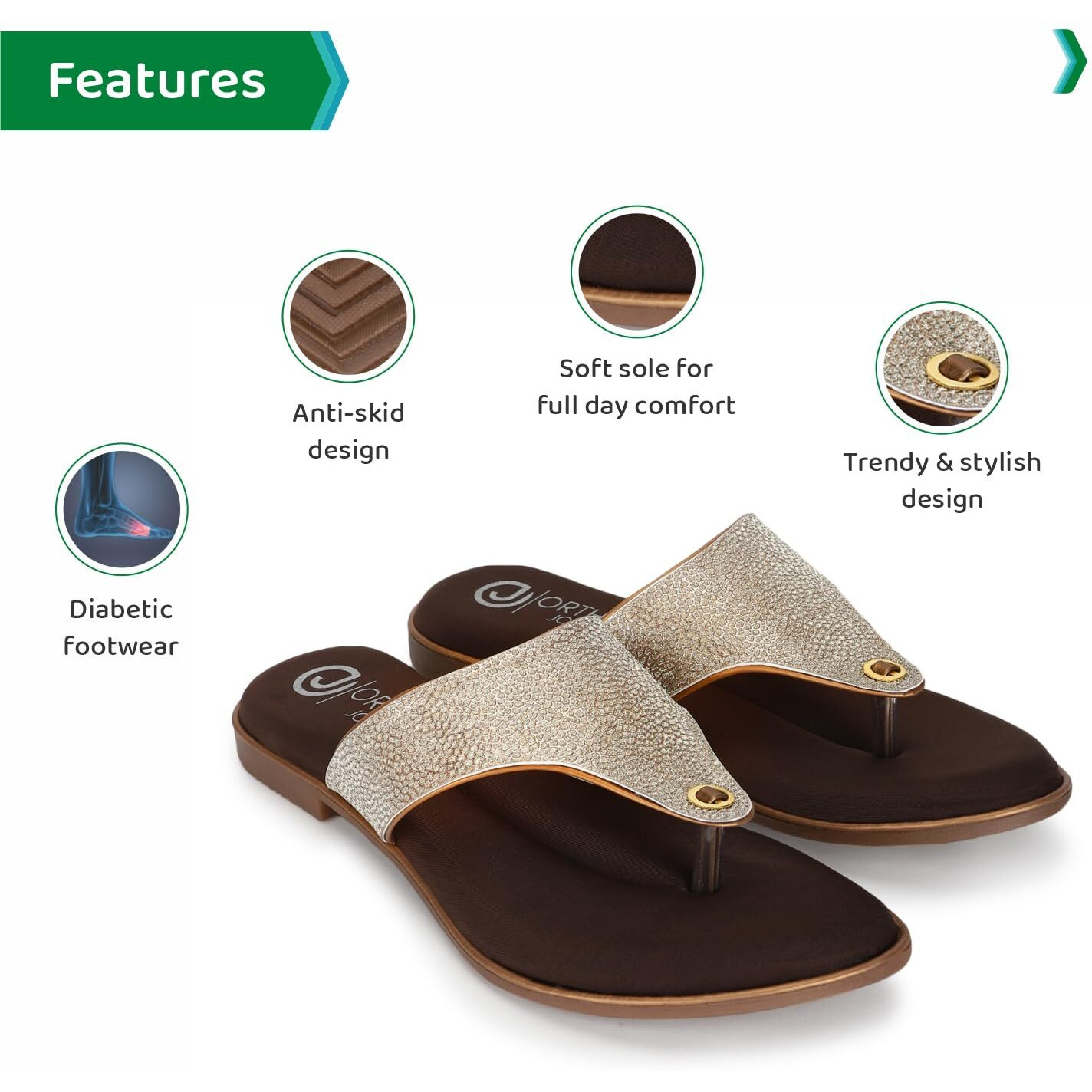 Ortho Joy Doctor Fancy Slipper For Women || Orthopedic Women's Slipper || Fancy Slippers For Women