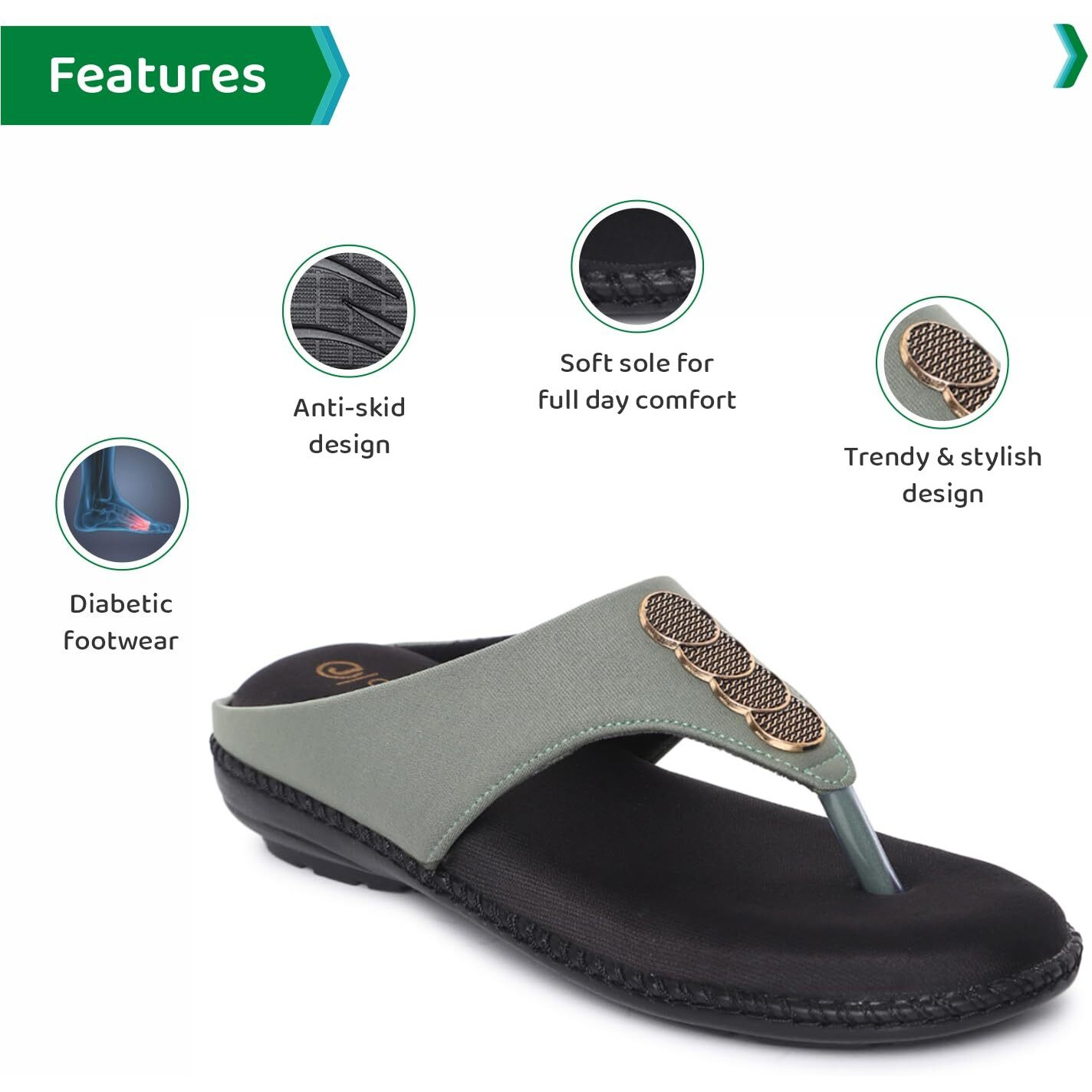 Ortho Joy Fancy Doctor Slippers | Stylish Chappal For Women | Comfortable Sandals For Women Stylish
