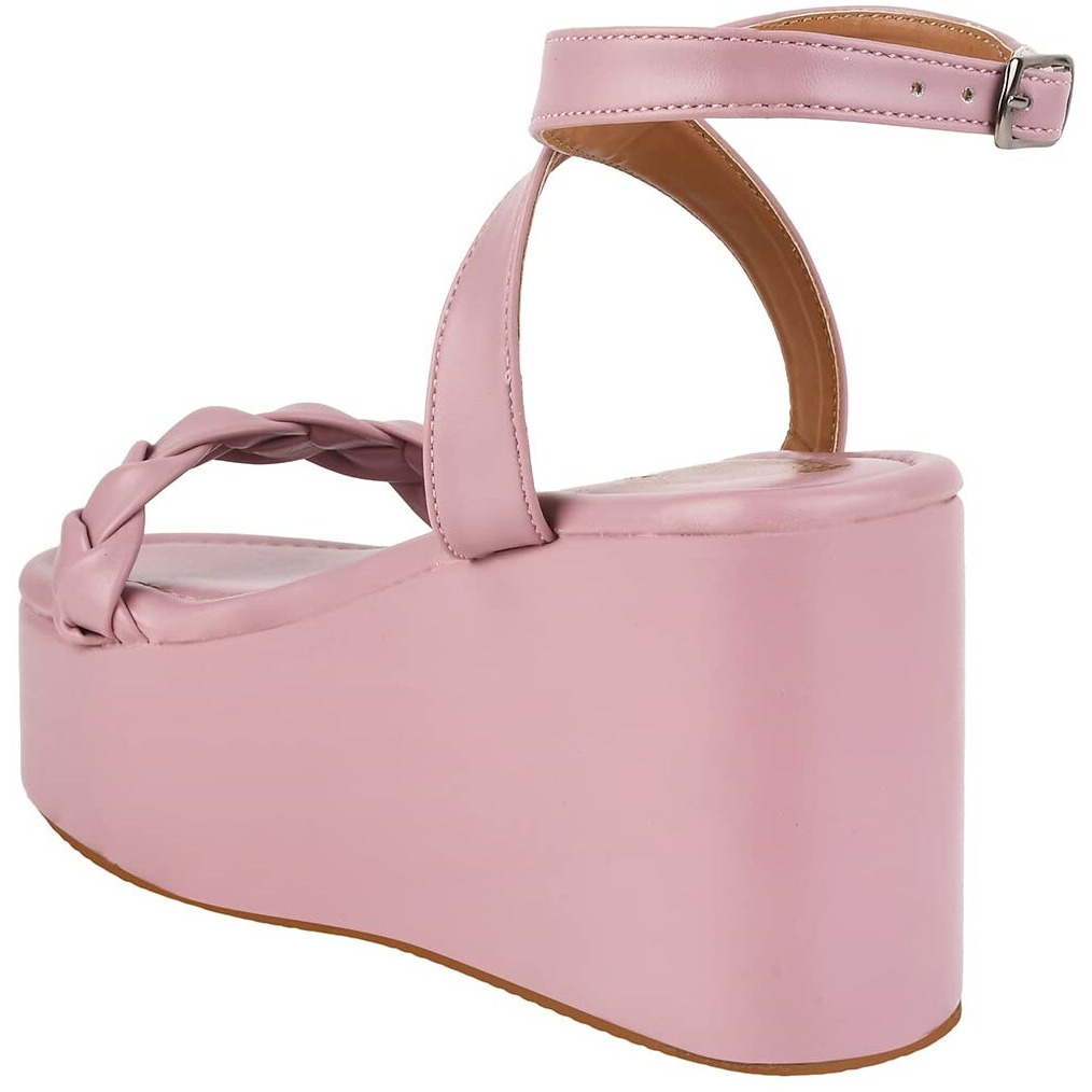 Shoetopia Stylish Braid Style Strap Mauve Platform Heels For Women & Girls /Uk8