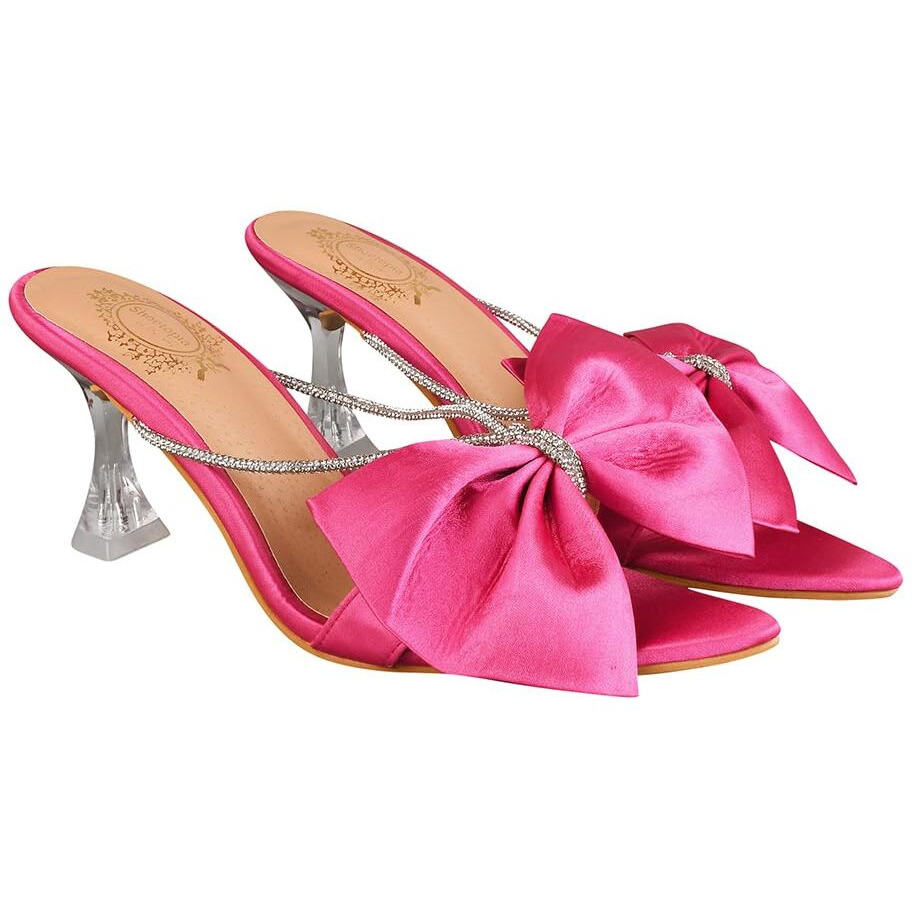 Shoetopia Womens Ultra Pink Heeled Sandal - 5 Uk (Ultra-Pink)