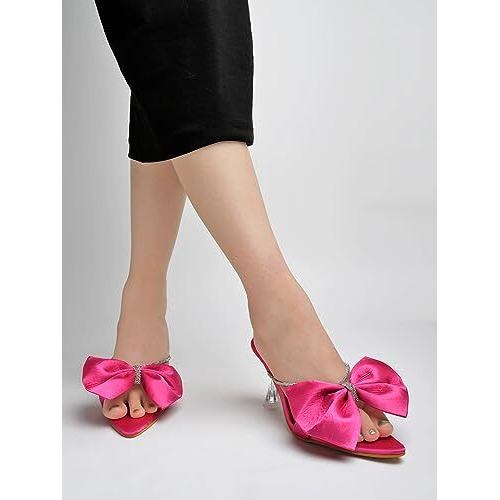 Shoetopia Womens Ultra Pink Heeled Sandal - 5 Uk (Ultra-Pink)