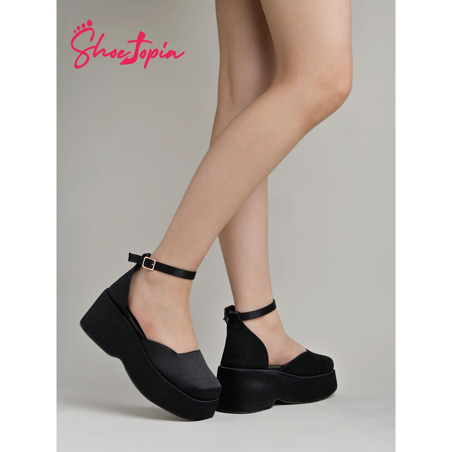 Shoetopia Stylish Black Chic Pumps For Girls-Eu38