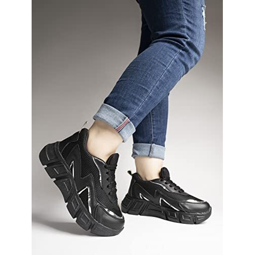 Shoetopia Girls S-6001 Black Casual Shoe - 5 Uk (Girls-S-6001-Black)