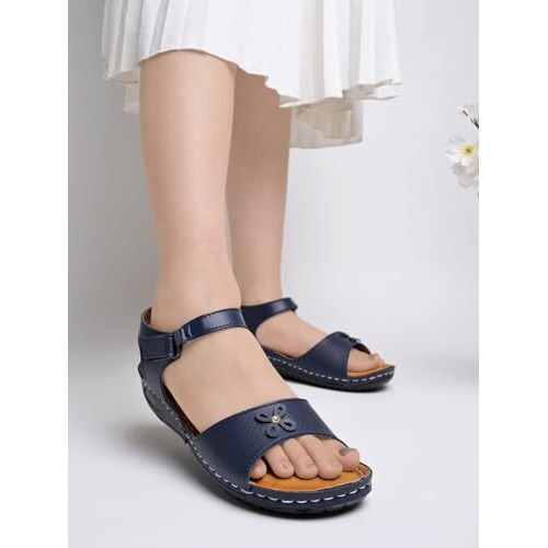 Shoetopia Comfortable Blue Heels For Women & Girls /Eu42