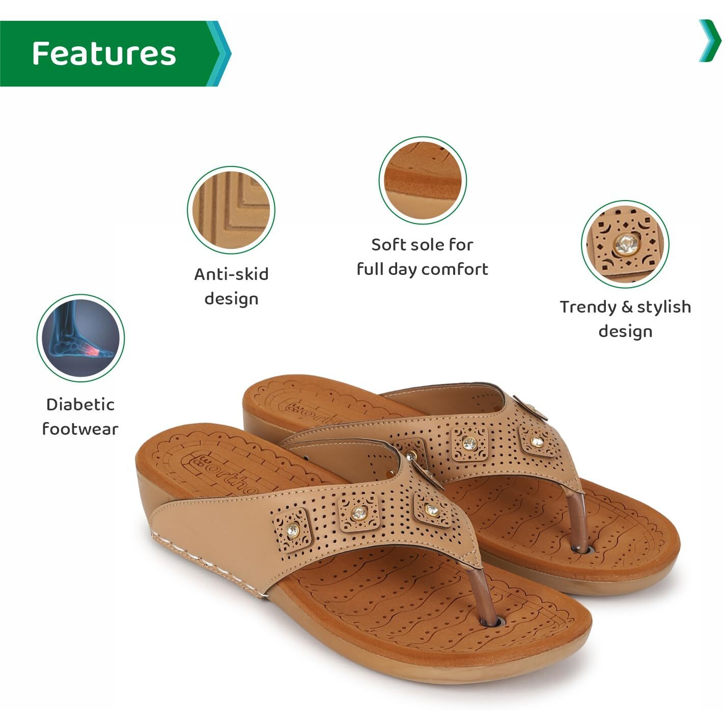 Ortho Joy Doctor Slipper For Women Fancy || Orthopedic Women's Fashion Slipper || Comfortable Slippers For Women