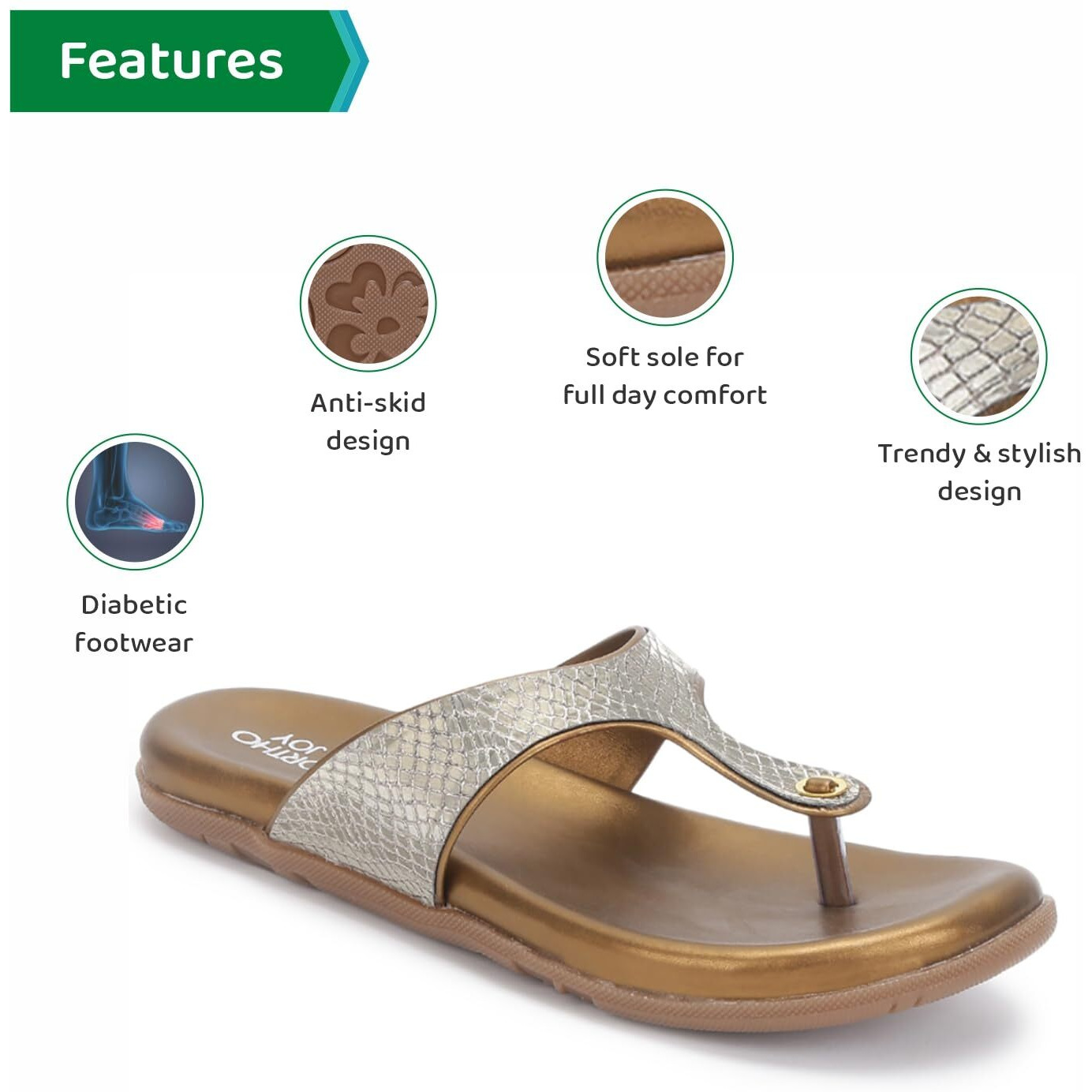 Ortho Joy Fancy Doctor Slippers || Comfortable Sandals For Women Stylish