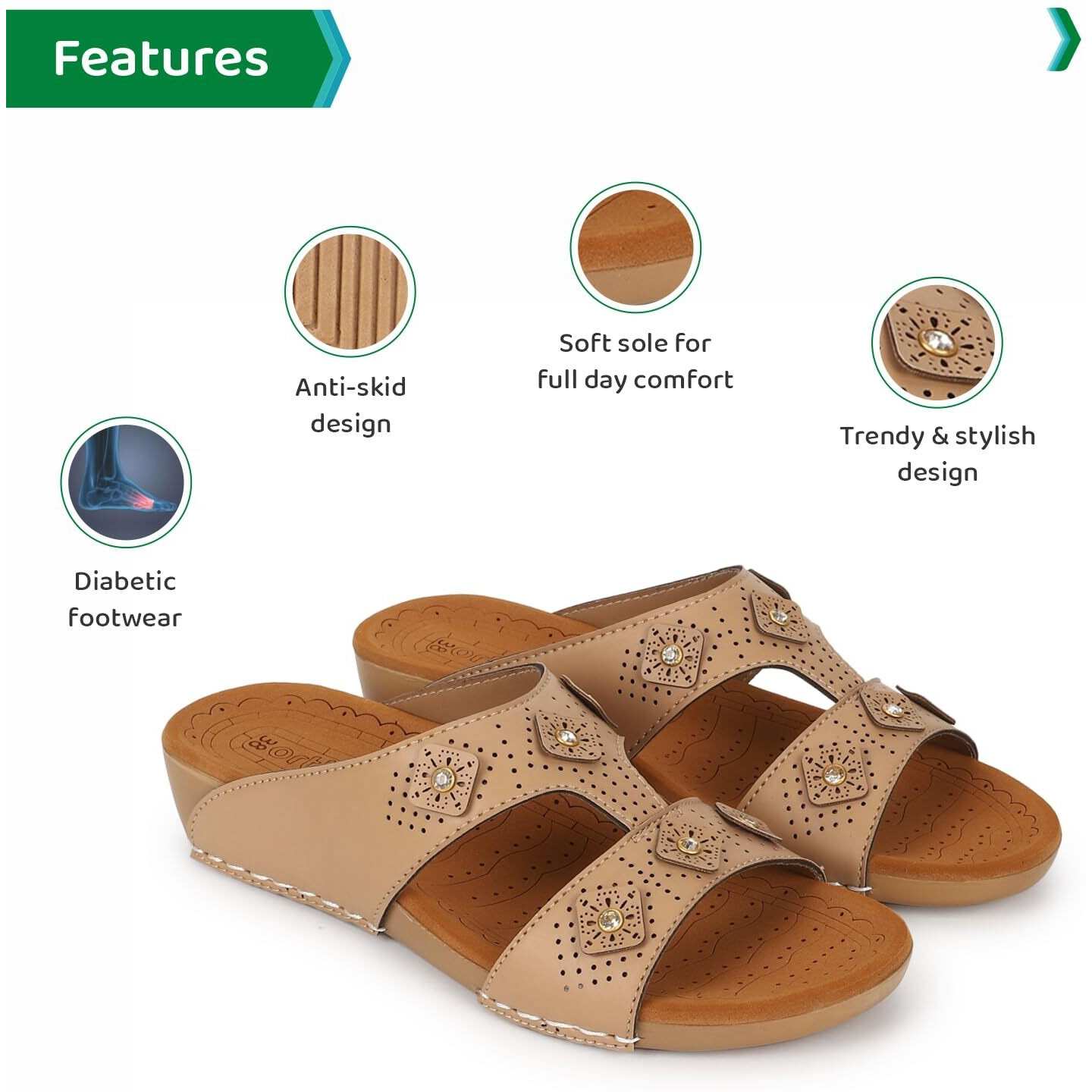 Ortho Joy Doctor Slipper For Women Fancy || Orthopedic Women's Slipper || Comfortable Regular Wear Slippers For Women