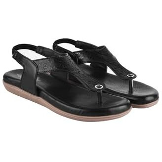 Shoetopia Girls Snd-1182 Black Flat Sandal - 7 Uk (Girls-Snd-1182-Black)