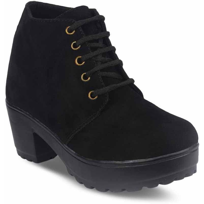 Shoetopia Girls Boot-Msd Black Ankle Boot - 4 Uk (Girls-Boot-Msd-Black)