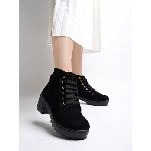 Shoetopia Girls Boot-Msd Black Ankle Boot - 4 Uk (Girls-Boot-Msd-Black)