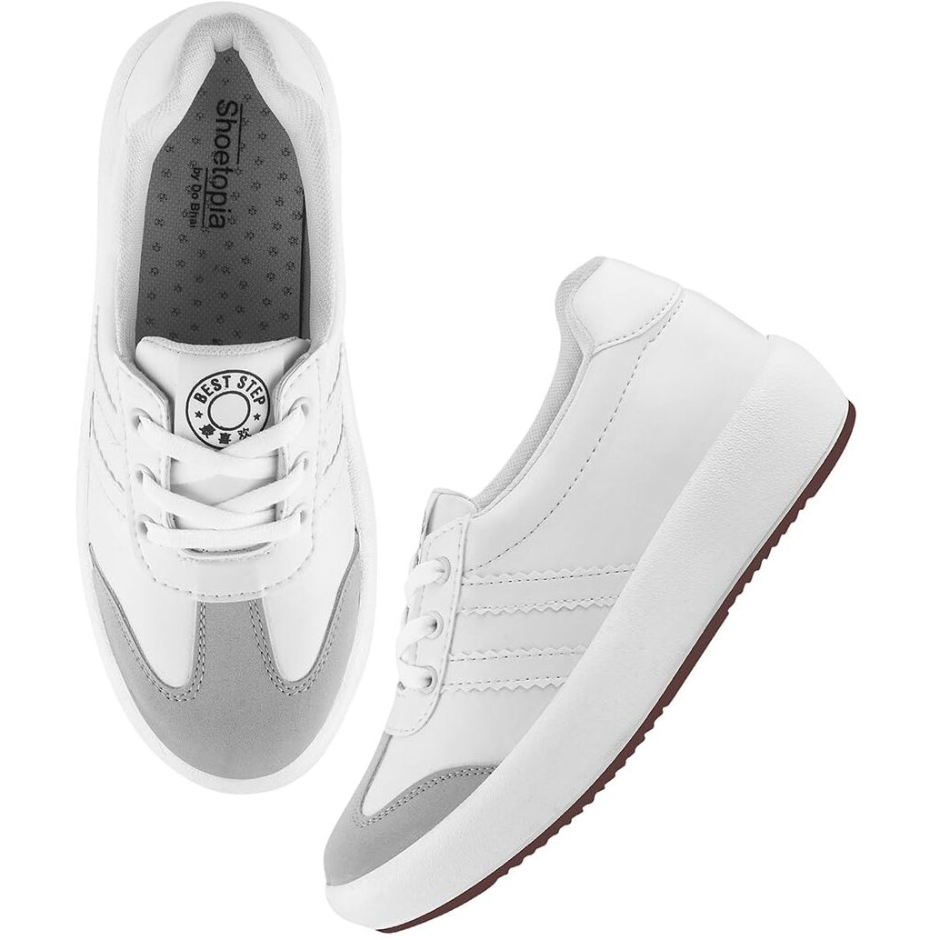 Shoetopia White Casual Sneakers For Women /Eu41