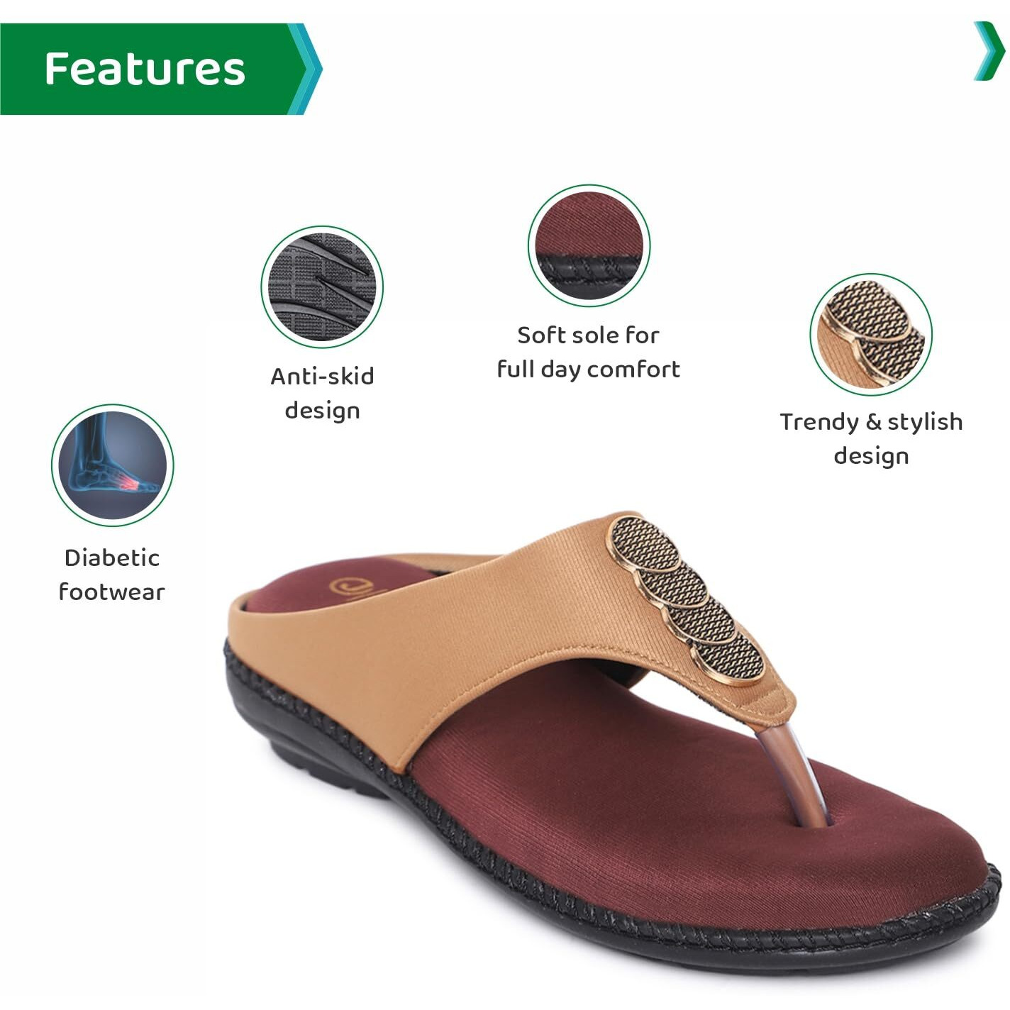 Ortho Joy Fancy Doctor Slippers | Stylish Chappal For Women | Comfortable Sandals For Women Stylish