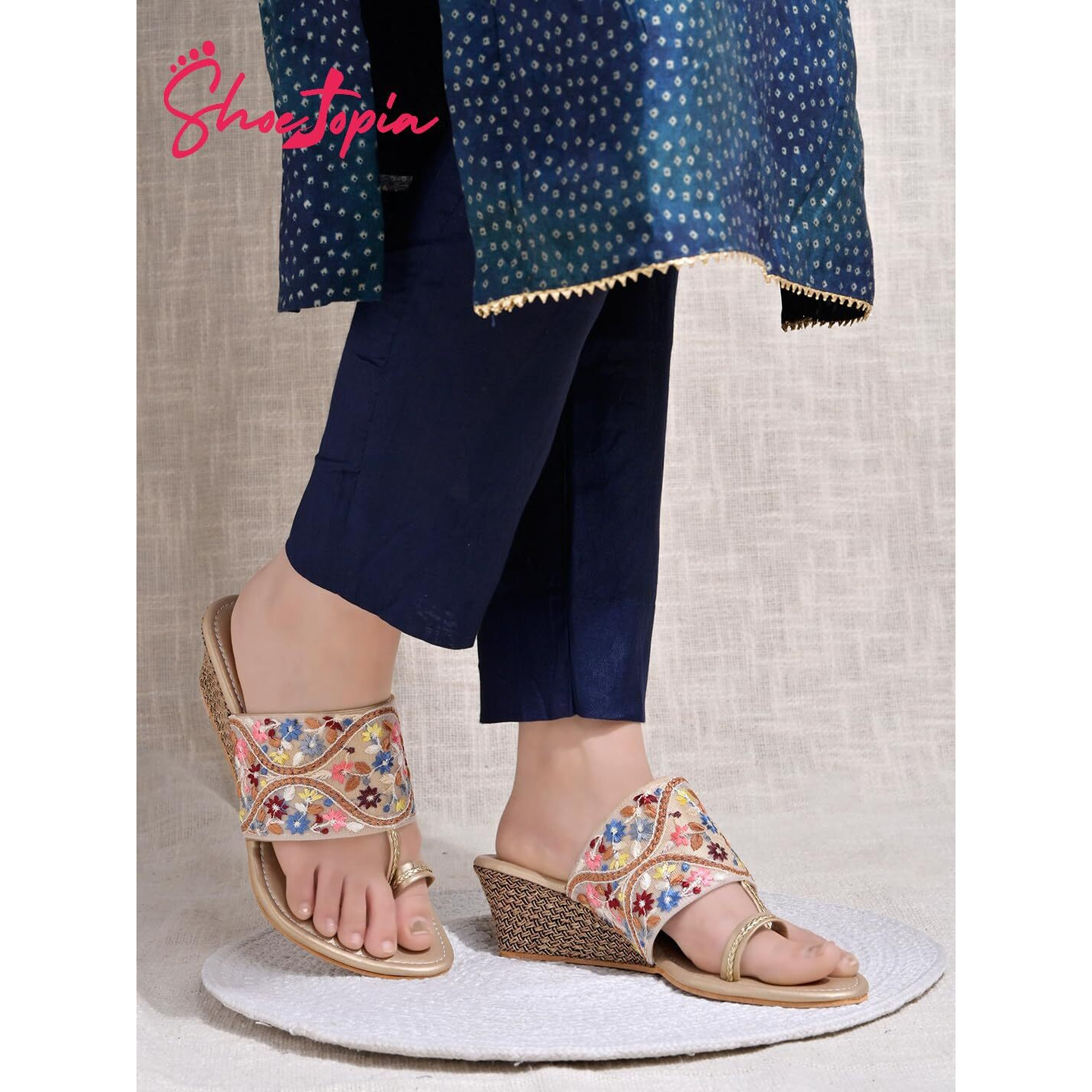 Shoetopia Women's Girls-Hm-165 Wedge Sandal-7 Kids Uk (Girls-Hm-165-Golden)-Eu40