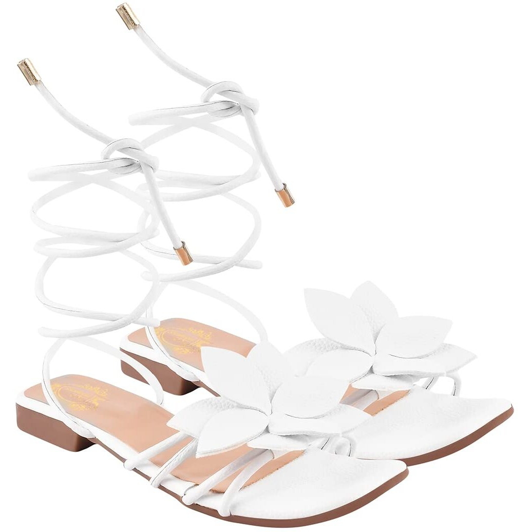 Shoetopia Girls Active White Flat Sandal - 5 Uk (Girls-Active-White)