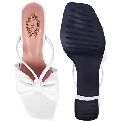 Shoetopia Girls 1296 White Heeled Sandal - 6 Uk (Girls-1296-White)