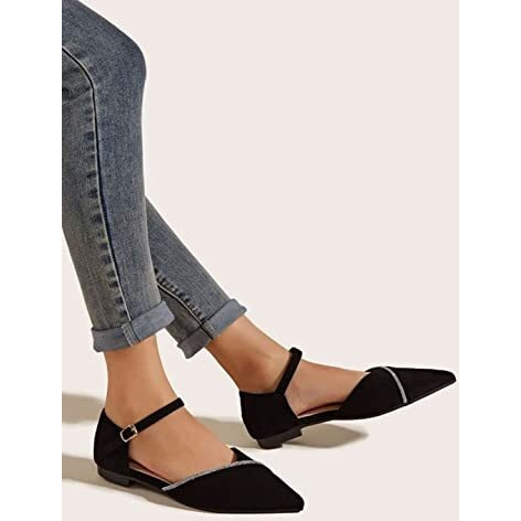 Shoetopia Girls Belly-7171 Black Flat Sandal - 4 Uk (Girls-Belly-7171-Black)
