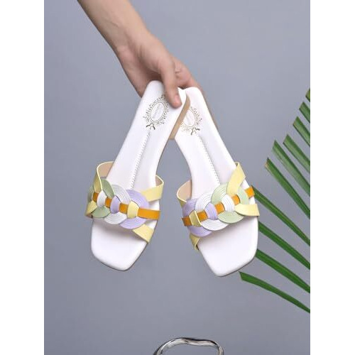 Shoetopia Casual White Flats For Women & Girls /Eu36