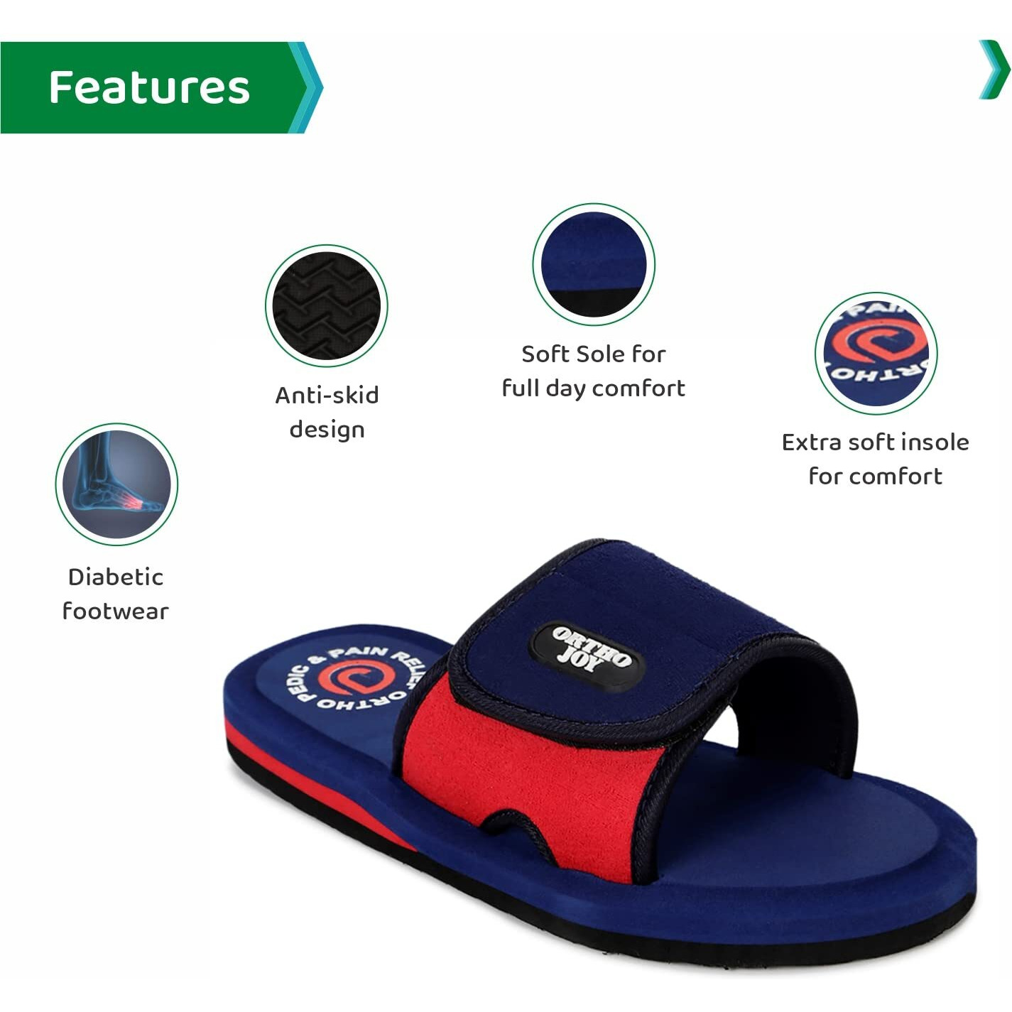 Ortho Joy Extra Soft Doctor Ortho Slippers/Comfortable Slippers For Men || Regular Wear Slippers For Men
